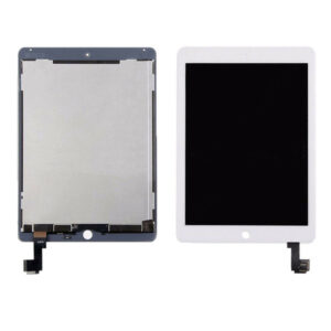 Apple iPad Air 2 lcd kijelző fehér A1566, A1567 (home gomb nélkül) akár beszereléssel is. További kijelzők és a www.kijelzoshop.hu oldalon.