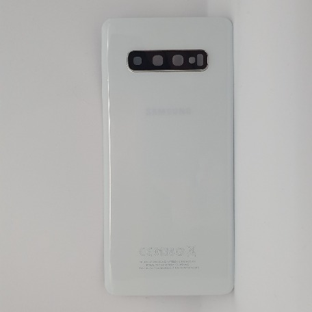Samsung Galaxy S10 Plus akkufedél kamera lencsével fehér
