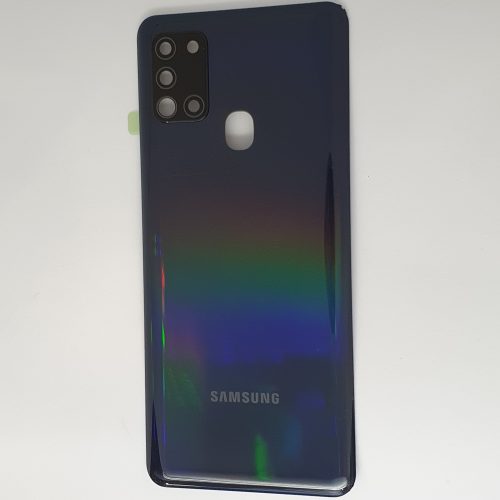 Samsung Galaxy A21s (A217) akkufedél hátlap kamera lencsével gyári fekete