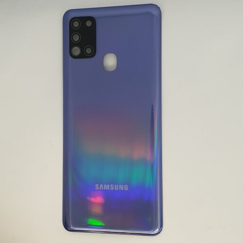 Samsung Galaxy A21s akkufedél hátlap kamera lencsével kék