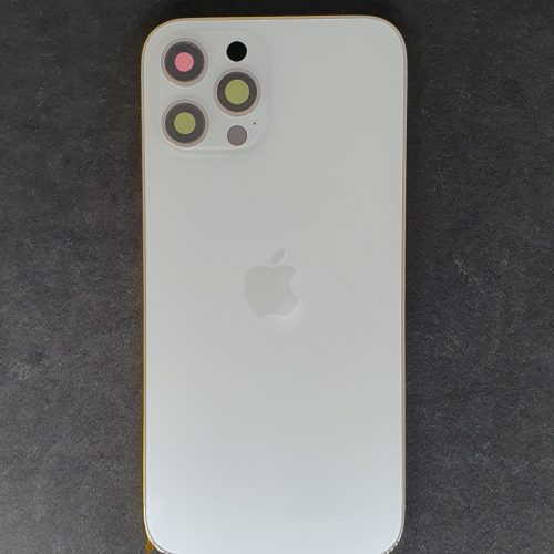Apple Iphone 12 Pro Max középső keret hátlappal ezüst
