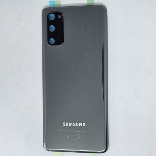 Samsung Galaxy S20 akkufedél hátlap kamera lencsével gyári szürke