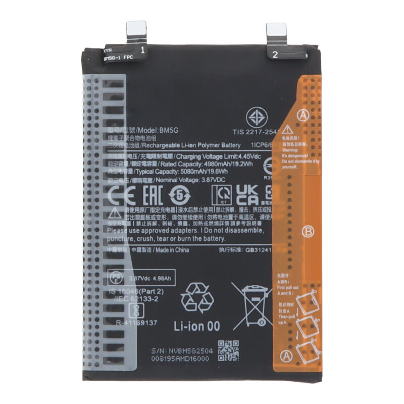 Xiaomi Poco X4 GT akkumulátorBM5G 5.080mAh OEM