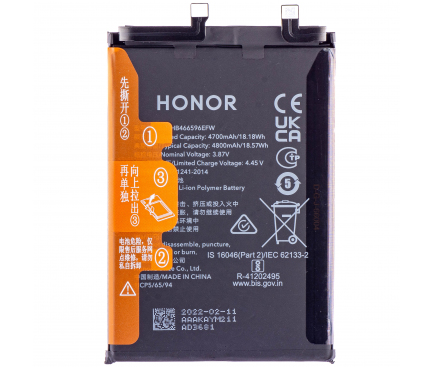 Honor Magic4 Lite akkumulátor HB466596EFW 4.800mAh Gyári